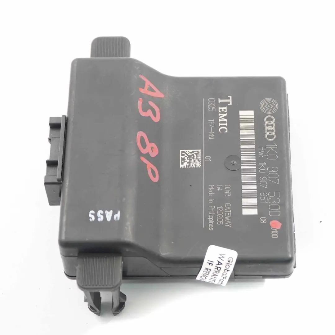 Central Gateway Control Unit Module Relay ECU Audi A3 8P - SKU 1K0907530D - Part number 1K0907530D
