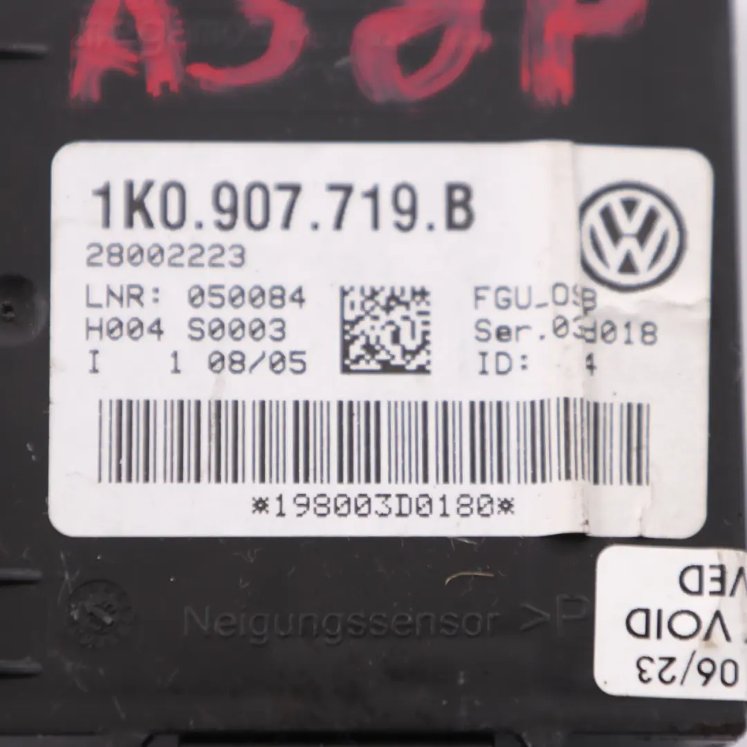 Anti-Diebstahl-Alarmanlage Steuergerät ECU für Audi A3 8P mit Teilenummer 1K0907719B Audi A3 8P Anti-Diebstahl-Alarmanlage Steuergerät ECU - SKU 1K0907719B - Teilenummer 1K0907719B