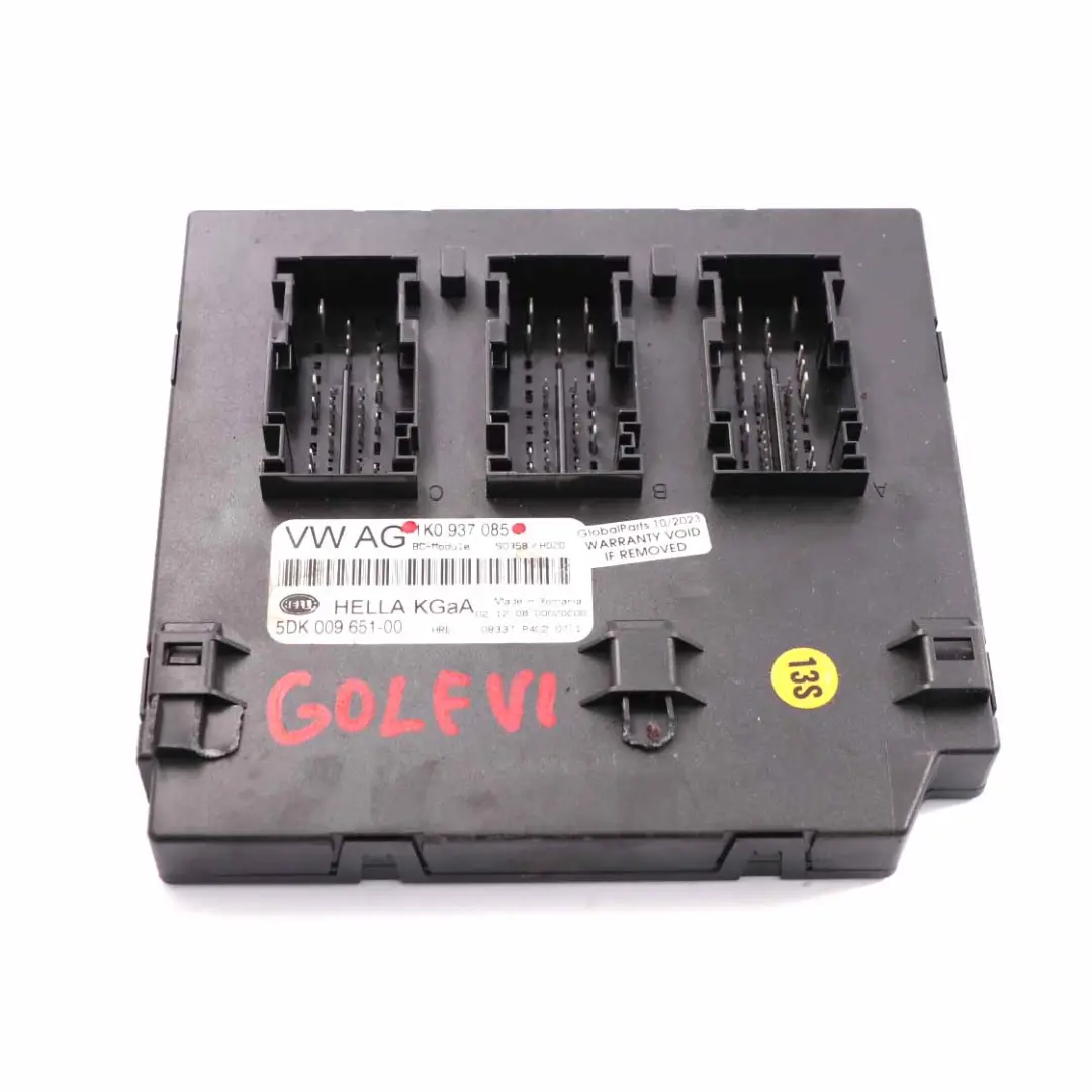 VW Golf MK6 Body Control Comfort Unit Módulo BCM - SKU 1K0937085 - Número de pieza 1K0937085
