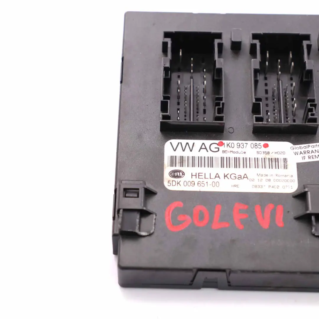 MK6 Body Control Comfort Unit Módulo BCM para VW Golf con número de pieza 1K0937085 VW Golf MK6 Body Control Comfort Unit Módulo BCM - SKU 1K0937085 - Número de pieza 1K0937085