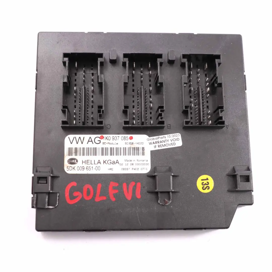 MK6 Modulo unità di controllo del corpo BCM per VW Golf con numero di parte 1K0937085 VW Golf MK6 Modulo unità di controllo del corpo BCM - SKU 1K0937085 - Numero di parte 1K0937085