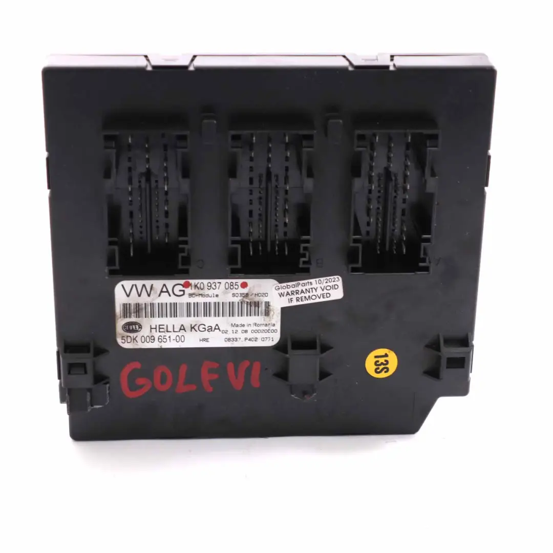 MK6 Body Control Comfort Unit Module BCM to VW Golf with Part number 1K0937085 VW Golf MK6 Body Control Comfort Unit Module BCM - SKU 1K0937085 - Part number 1K0937085