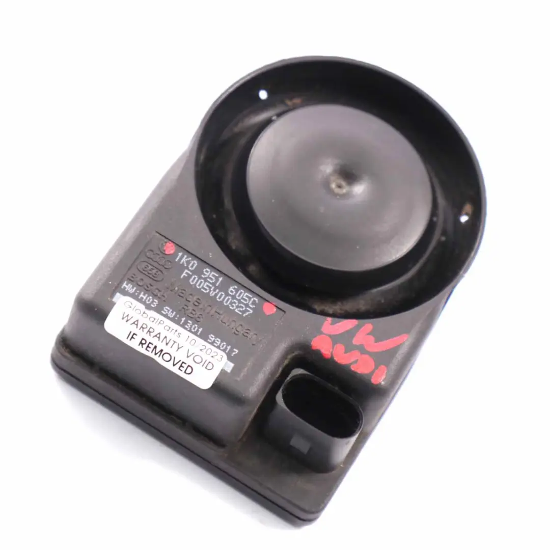 Klakson Syrena Alarmu do VW Golf Audi Seat o numerze 1K0951605C VW Golf Audi Seat Klakson Syrena Alarmu - SKU 1K0951605C - Numer Części 1K0951605C