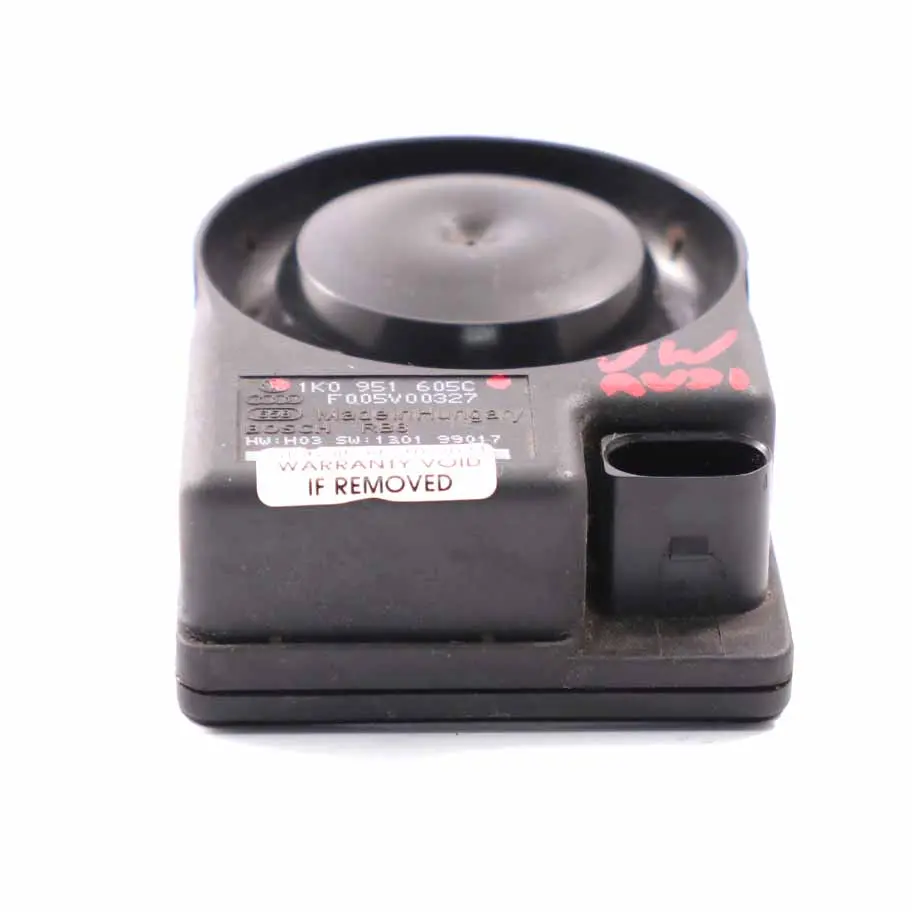 Sirène Système D'alarme Signal Antivol pour VW Volkswagen Golf Audi Seat à propos du numéro de pièce 1K0951605C VW Volkswagen Golf Audi Seat Sirène Système D'alarme Signal Antivol - SKU 1K0951605C - Numéro de pièce 1K0951605C