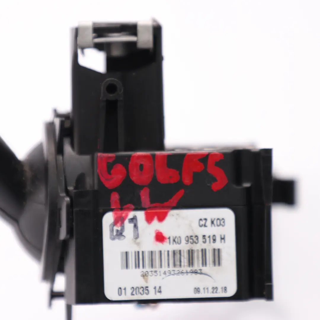 Interruptor de control de la palanca del limpiaparabrisas para VW Golf 5 con número de pieza 1K0953519H VW Golf 5 Interruptor de control de la palanca del limpiaparabrisas - SKU 1K0953519H - Número de pieza 1K0953519H