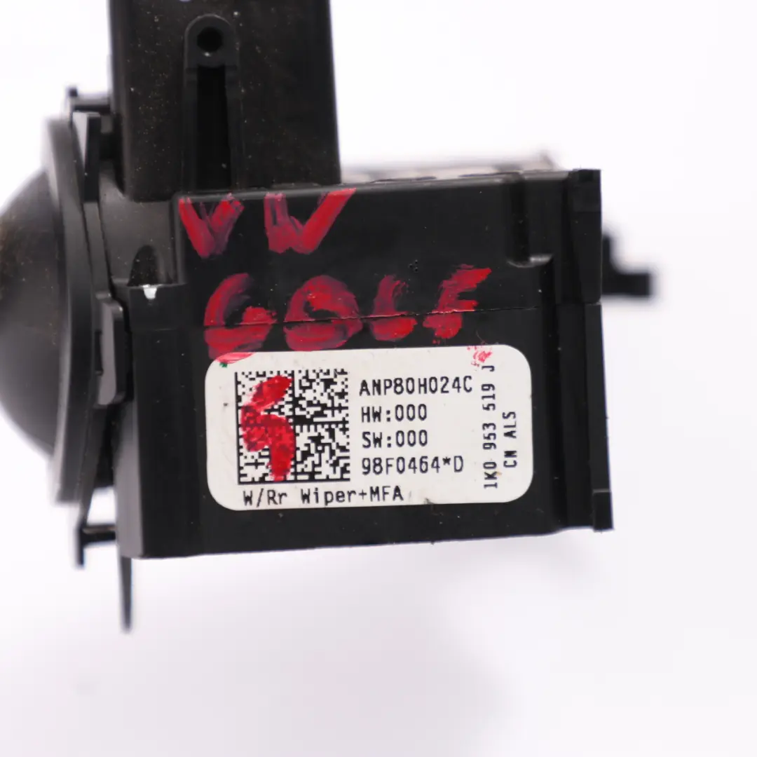 VW Golf 5 Asiento Limpiaparabrisas Stalk MFA Interruptor de Control - SKU 1K0953519J - Número de pieza 1K0953519J