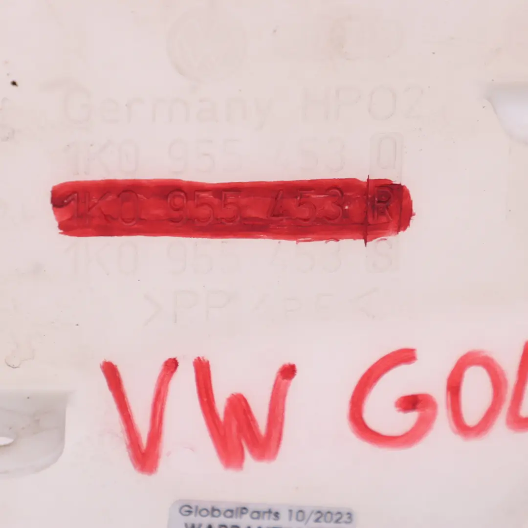 MK6 Réservoir de liquide lave-glace pour VW Golf à propos du numéro de pièce 1K0955453R VW Golf MK6 Réservoir de liquide lave-glace - SKU 1K0955453R - Numéro de pièce 1K0955453R