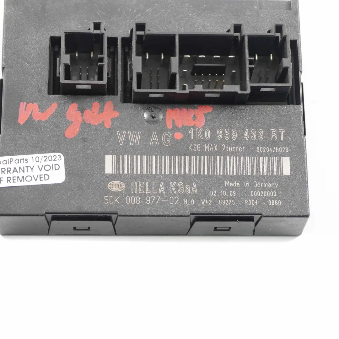 VW Golf 5 Body Control Comfort Unit Module BCM Convenience Unit ECU - SKU 1K0959433BT - Part number 1K0959433BT