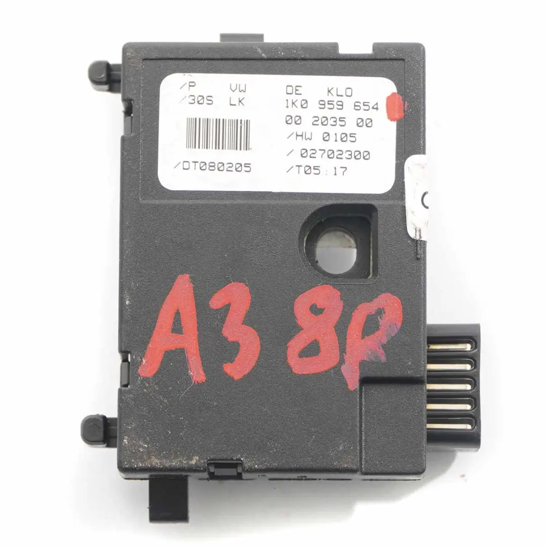 Sensore posizione angolare del volante Modulo di controllo per Audi A3 8P con numero di parte 1K0959654 Audi A3 8P Sensore posizione angolare del volante Modulo di controllo - SKU 1K0959654 - Numero di parte 1K0959654