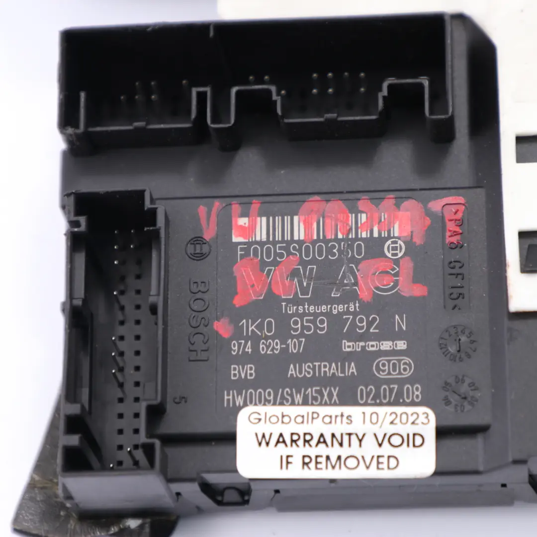 VW Volkswagen Passat B6 Window Lifter Motor Front Right O/S Mechanism - SKU 1K0959792N - Part number 1K0959792N