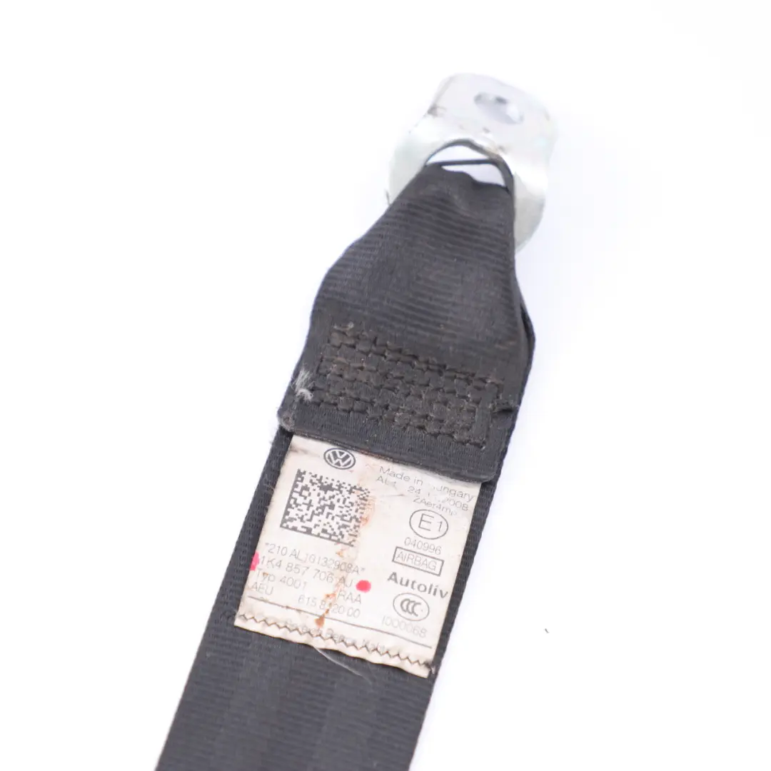 VW Volkswagen Golf 6 Seat Belt Front Right O/S Seatbelt Black - SKU 1K4857706AJ - Part number 1K4857706AJ