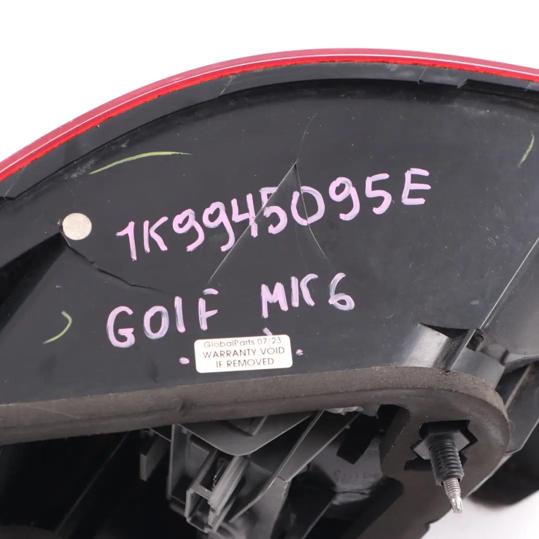 Lamp Left N/S Tail Light Side Panel to VW Volkswagen Golf 6 Variant Rear with Part number 1K9945095E VW Volkswagen Golf 6 Variant Rear Lamp Left N/S Tail Light Side Panel - SKU 1K9945095E - Part number 1K9945095E