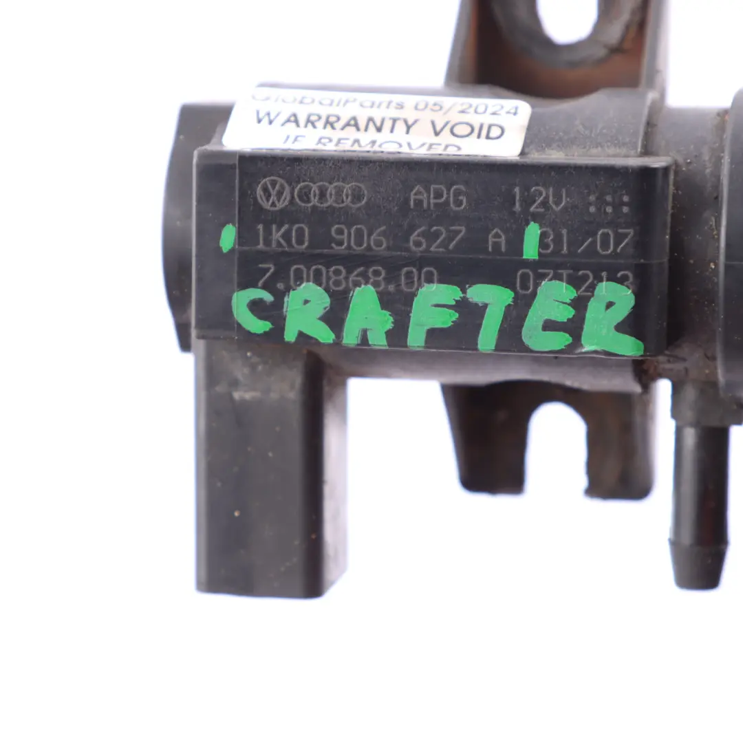 Pressure Sensor Solenoid Valve to Volkswagen Crafter Insignia Turbo Boost with Part number 1KO906627 Volkswagen Crafter Insignia Turbo Boost Pressure Sensor Solenoid Valve - SKU 1KO906627 - Part number 1KO906627