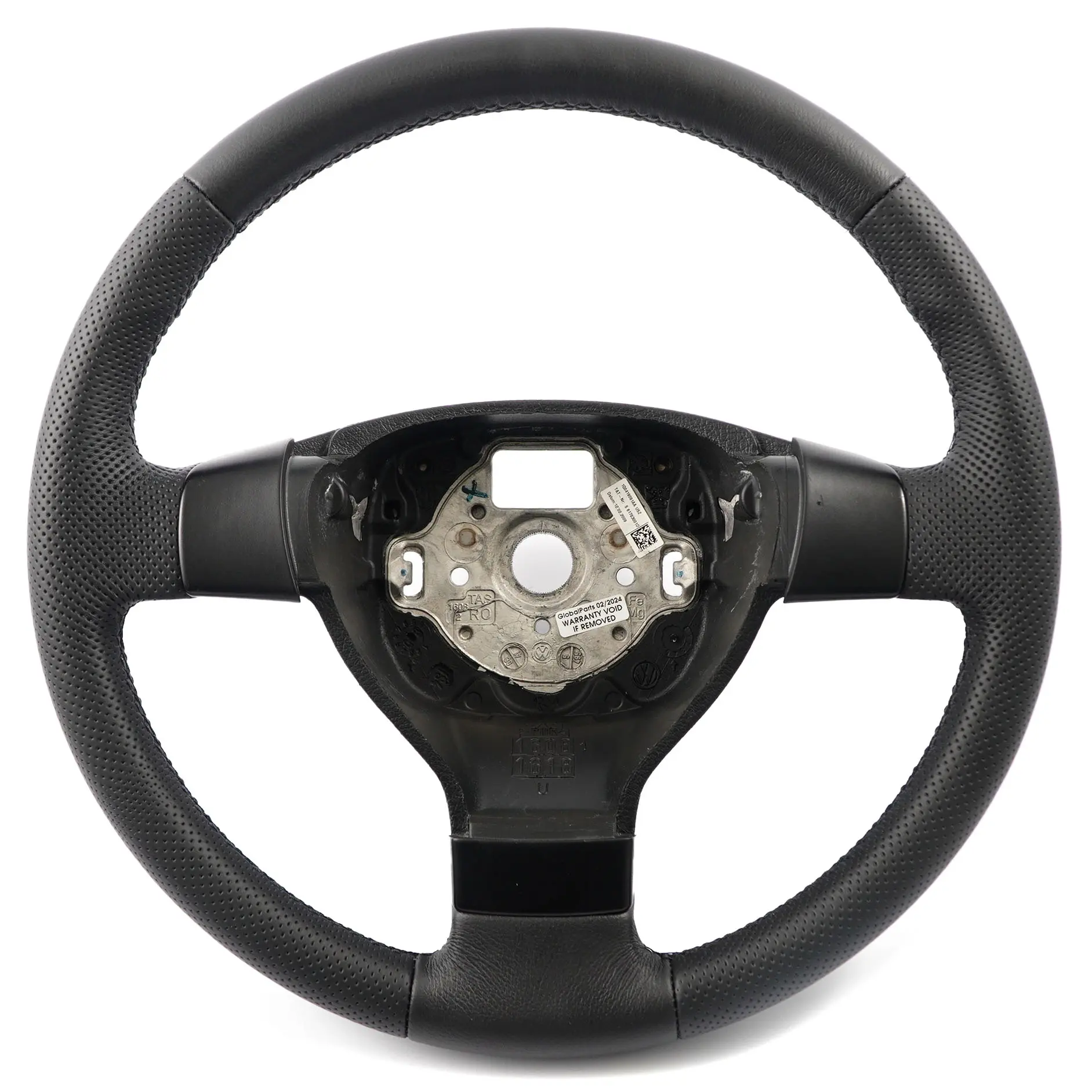 VW Volkswagen Golf V EOS Polo IV 9N NUOVO Volante in Pelle Nera 1Q0419091AA