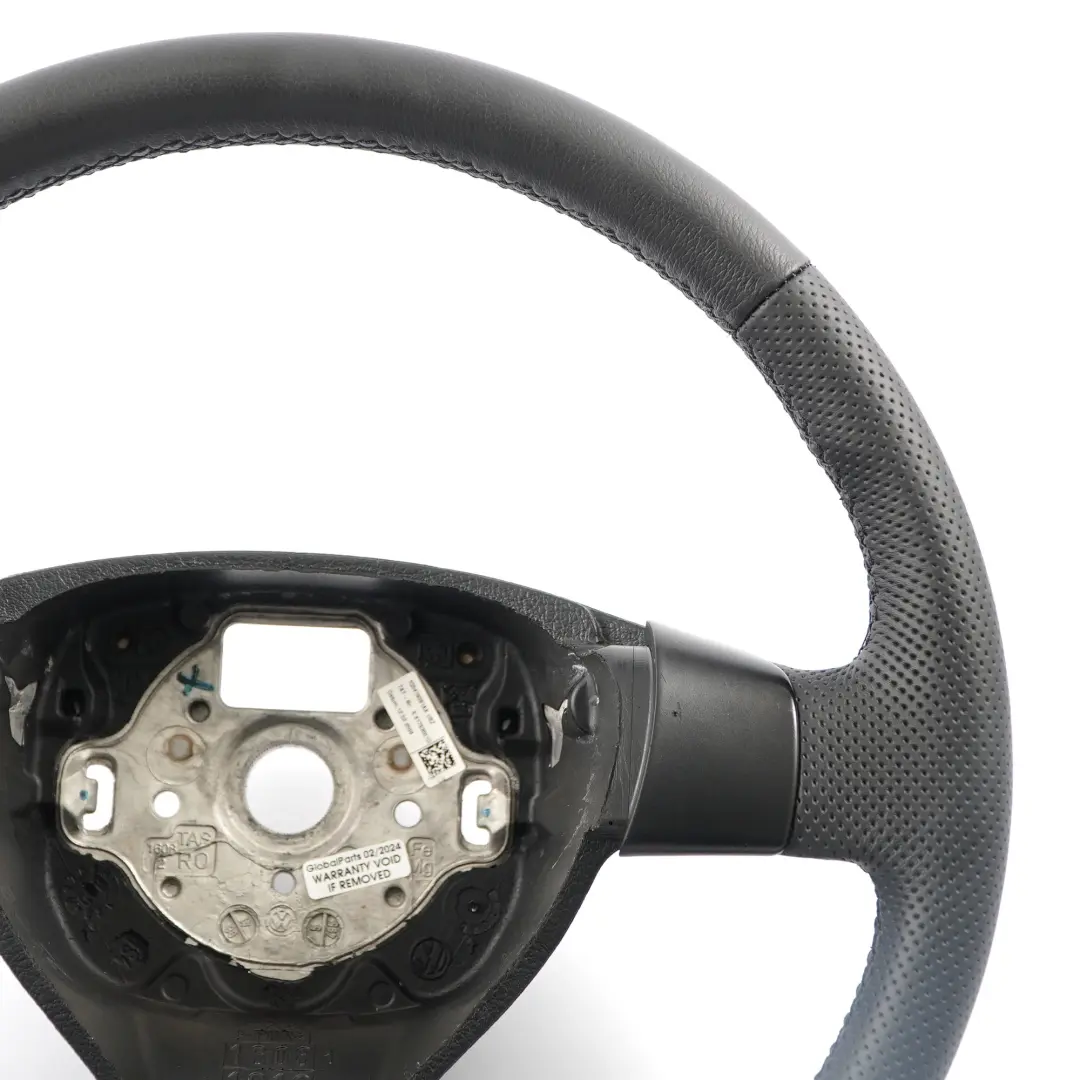 VW Volkswagen Golf V EOS Polo IV 9N NEW Black Leather Steering Wheel - SKU 1Q0419091AA-1 - Part number 1Q0419091AA