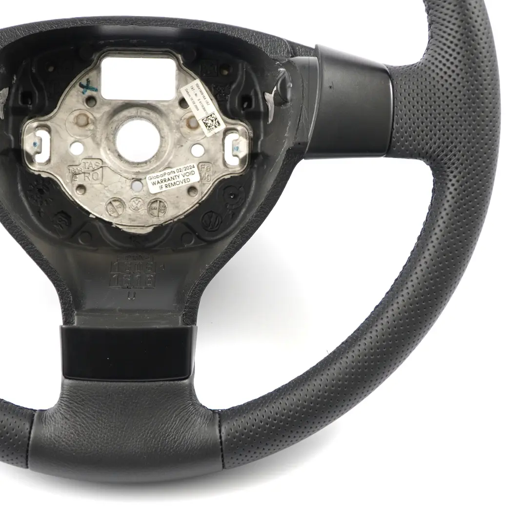 VW Volkswagen Golf V EOS Polo IV 9N NEW Black Leather Steering Wheel - SKU 1Q0419091AA-1 - Part number 1Q0419091AA