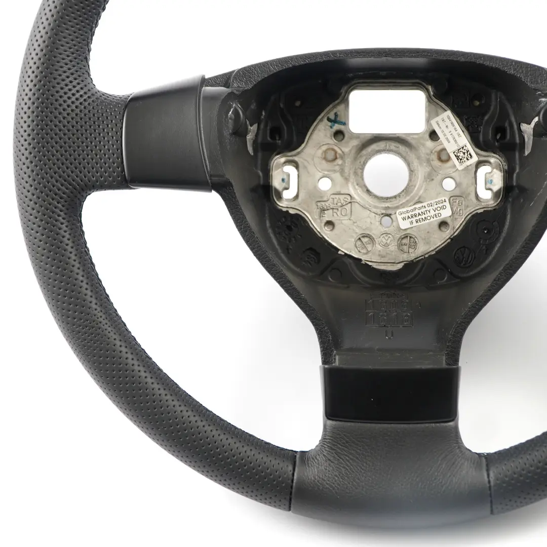 VW Volkswagen Golf V EOS Polo IV 9N NEW Black Leather Steering Wheel - SKU 1Q0419091AA-1 - Part number 1Q0419091AA