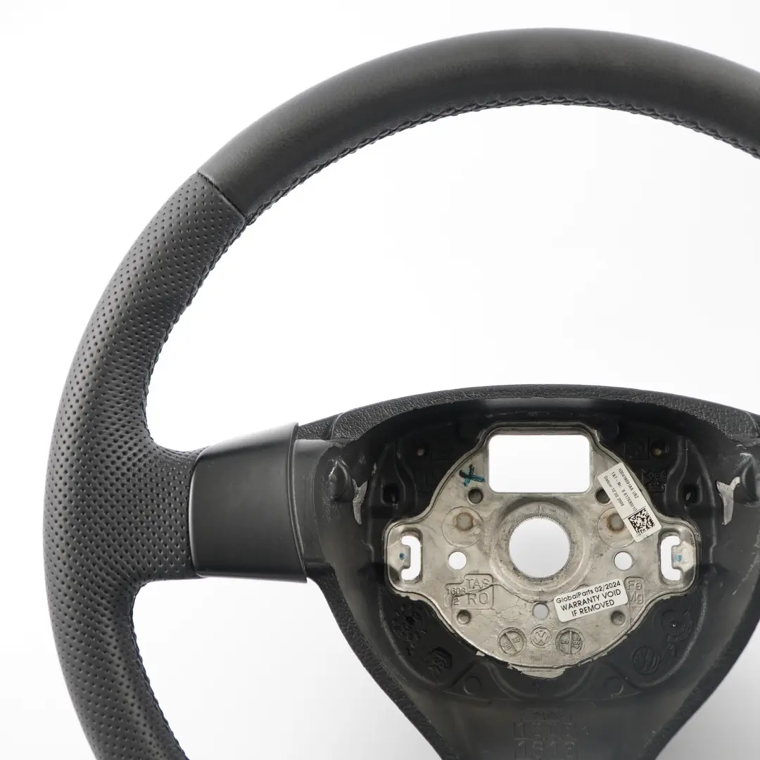 VW Volkswagen Golf V EOS Polo IV 9N NEW Black Leather Steering Wheel - SKU 1Q0419091AA-1 - Part number 1Q0419091AA