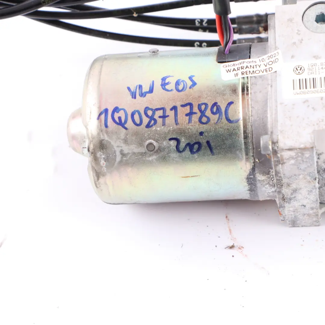 Hydraulic Unit Roof Motor Pump Folding Top 1Q0871789E to Volkswagen Eos Convertible with Part number 1Q0871789C Volkswagen Eos Convertible Hydraulic Unit Roof Motor Pump Folding Top 1Q0871789E - SKU 1Q0871789C - Part number 1Q0871789C