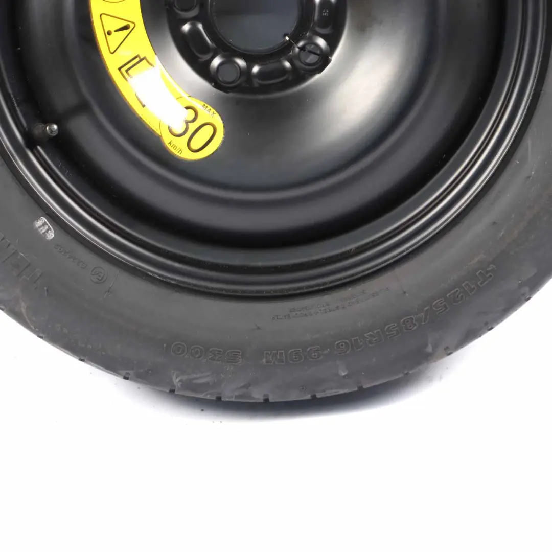 Ford Mondeo MK3 Black Spare Wheel Rim Steel R16 Tyre 125/85 1S71MH-05109 - SKU 1S71MH05109 - Part number 1S71MH05109