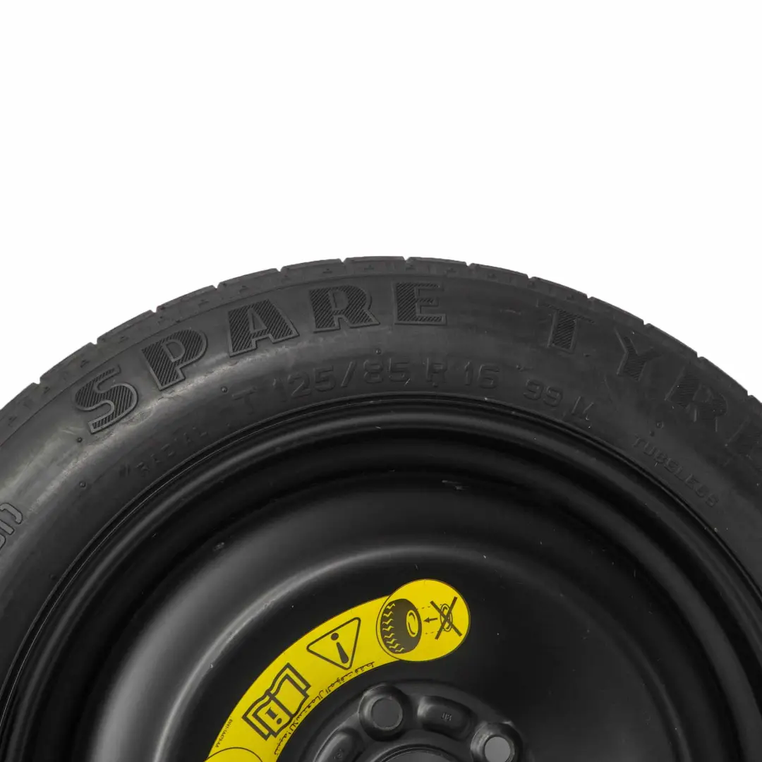 Ford Mondeo MK3 Compact Spare Wheel Steel R16 Tyre 125/85 1S71MH-08191 - SKU 1S71MH08191 - Part number 1S71MH08191