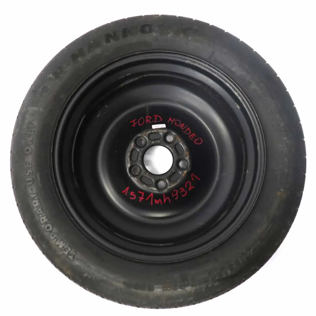 MK3 Negro Llanta Repuesto Acero R16 Neumático 125/85 1S71MH-09321 para Ford Mondeo con número de pieza 1S71MH05109 Ford Mondeo MK3 Negro Llanta Repuesto Acero R16 Neumático 125/85 1S71MH-09321 - SKU 1S71MH09321 - Número de pieza 1S71MH05109