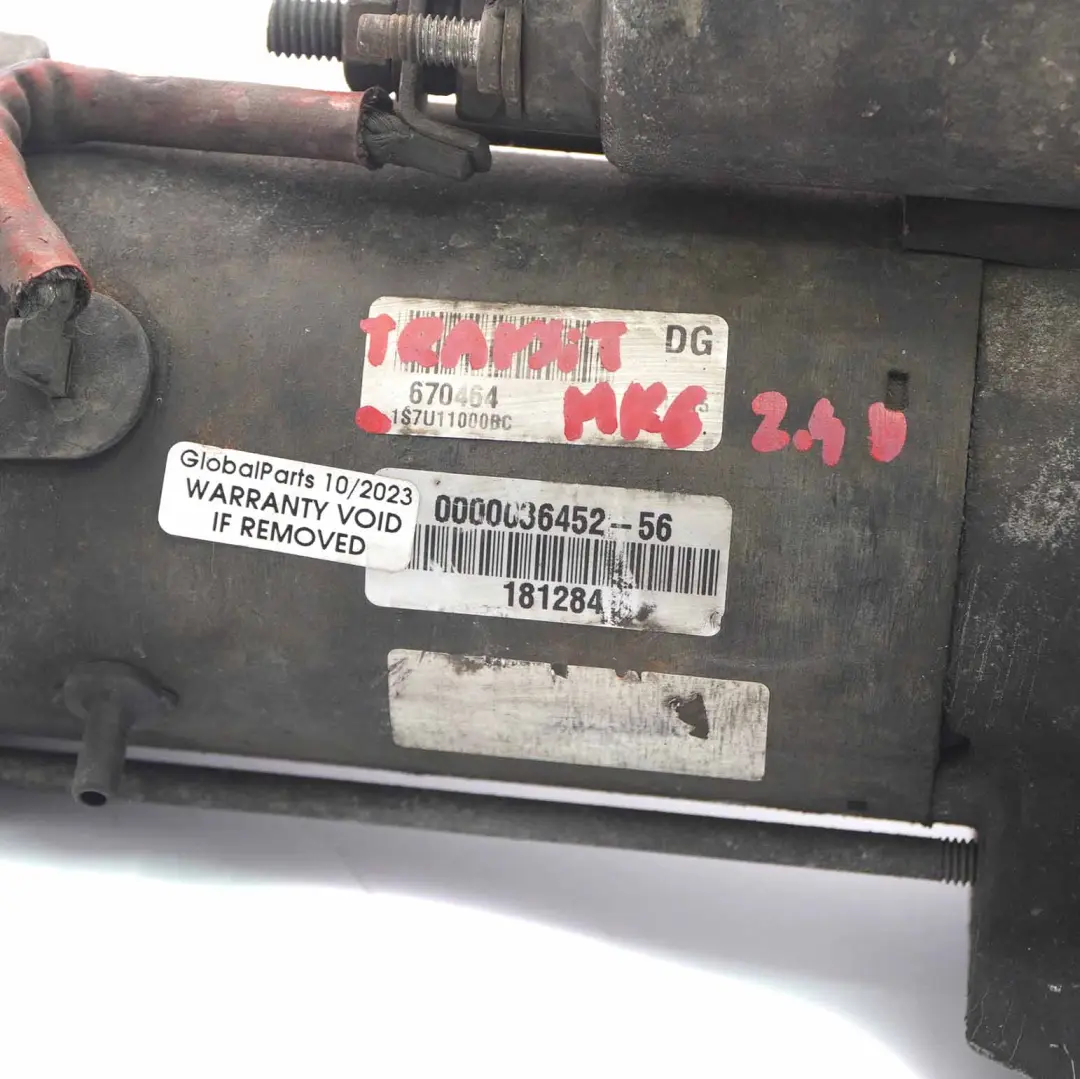 Motor de arranque Ford Transit 2.4 TDDi Motor Diesel - SKU 1S7U11000BC - Número de pieza 1S7U11000BC