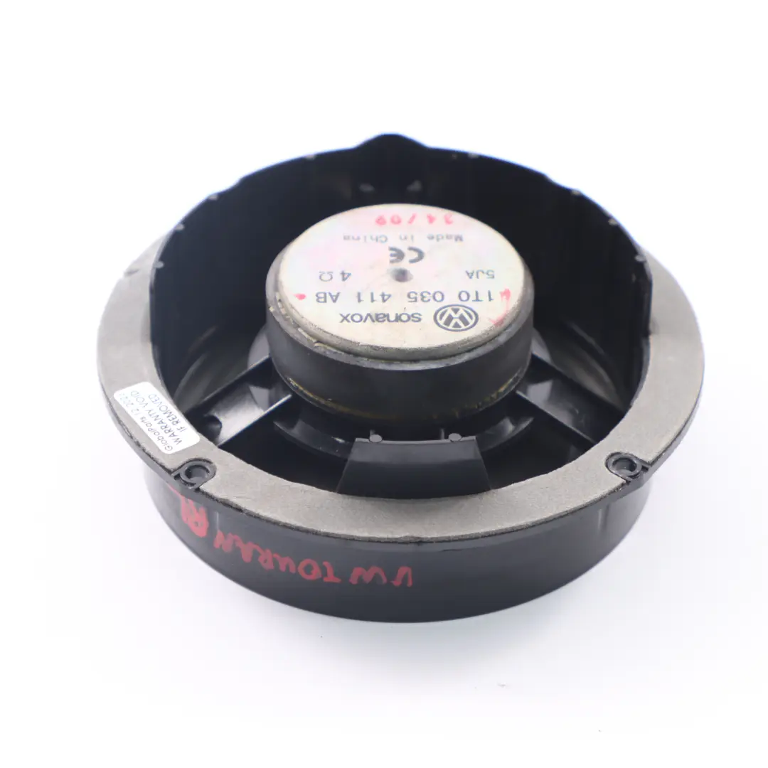 Głośnik Audio Tylnych Drzwi Sonavox do Volkswagen VW Touran o numerze 1T0035411AB Volkswagen VW Touran Głośnik Audio Tylnych Drzwi Sonavox - SKU 1T0035411AB - Numer Części 1T0035411AB