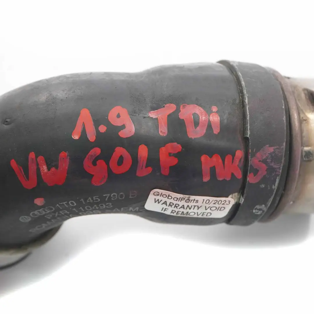 VW Golf MK 5 1.9 TDI Turbo Intercooler Aria Tubo di aspirazione Linea - SKU 1T0145790B - Numero di parte 1T0145790B