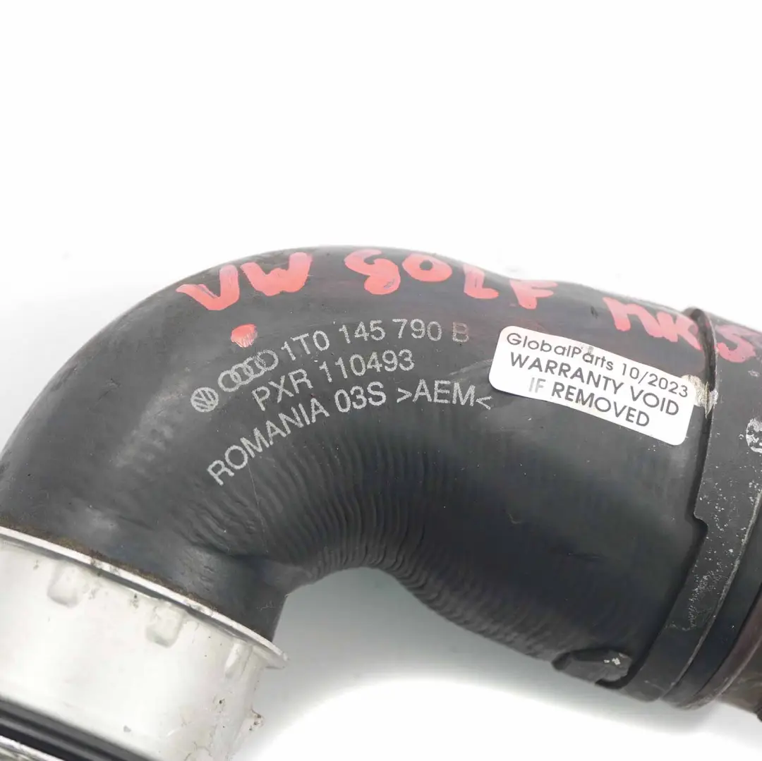 VW Golf MK 5 1.9 TDI Turbo Intercooler Air Intake Pipe Hose Line - SKU 1T0145790B - Part number 1T0145790B