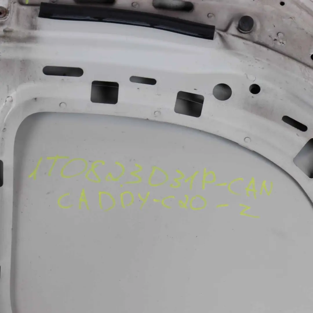 Hood Bonnet Trim Panel Candy White - LB9A to Volkswagen VW Caddy C20 with Part number 1T0823031P Volkswagen VW Caddy C20 Hood Bonnet Trim Panel Candy White - LB9A - SKU 1T0823031P-CAN - Part number 1T0823031P