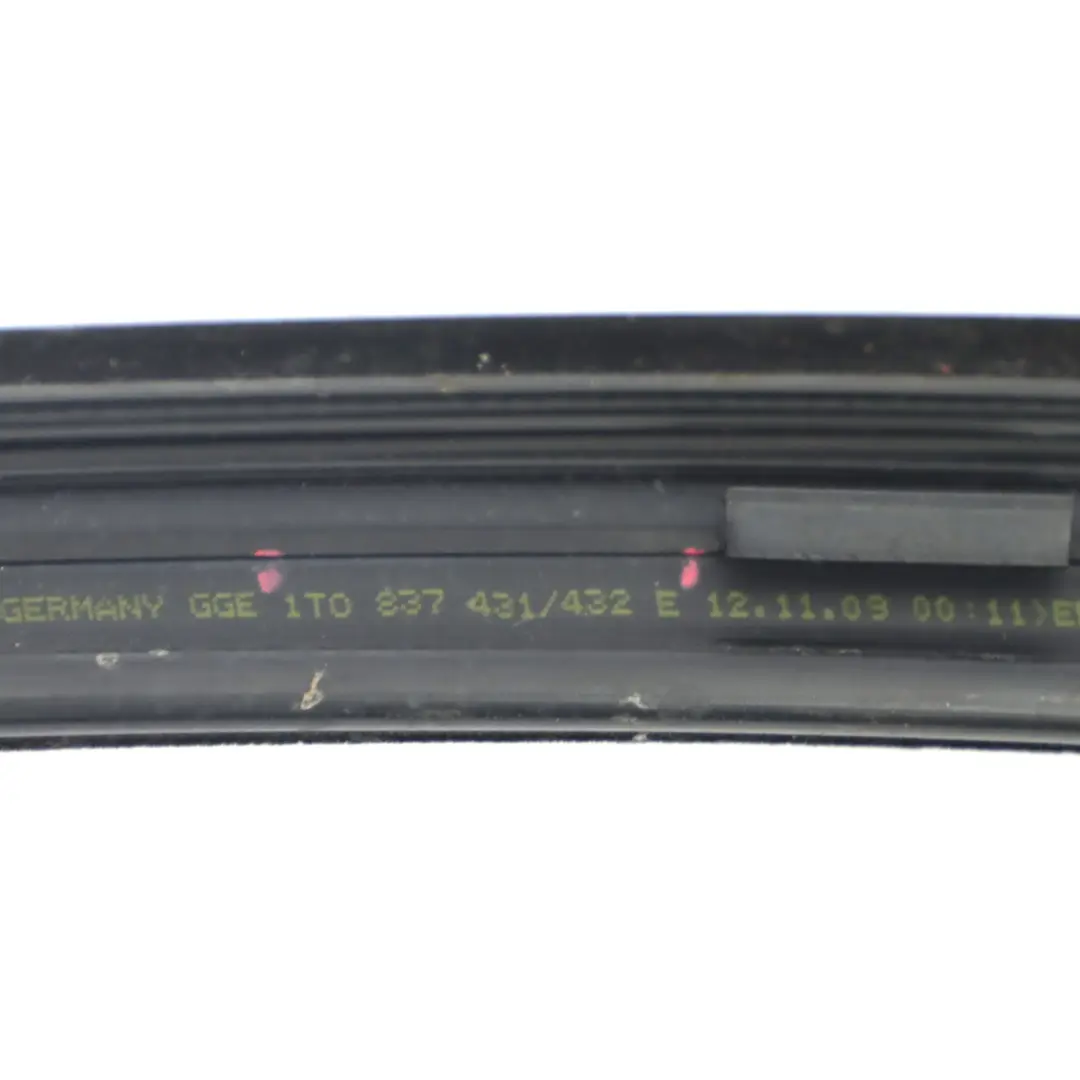 VW Touran Front Door Gasket Seal Right O/S Window Strip Seal - SKU 1T0837431 - Part number 1T0837431