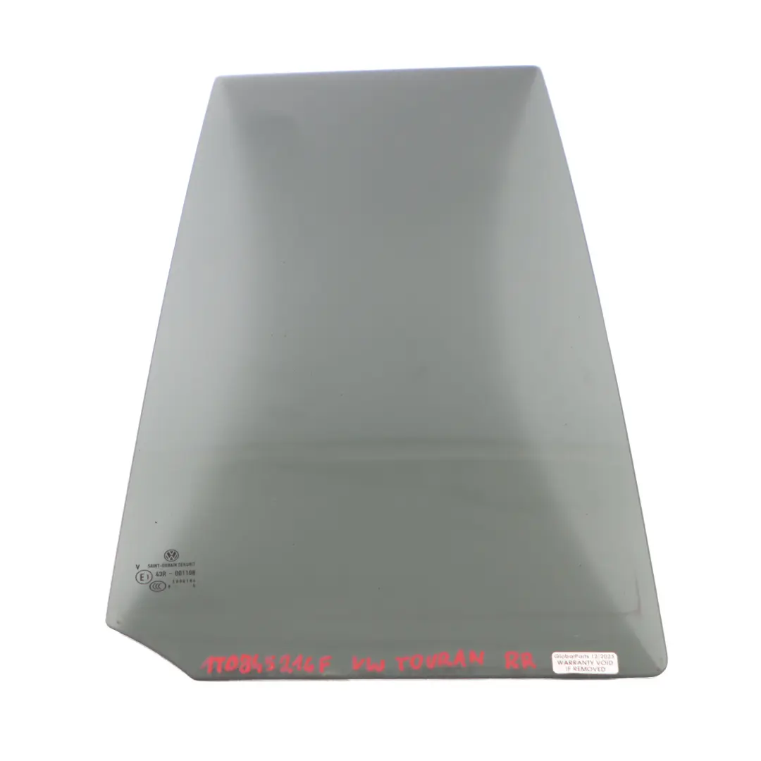 Window Glass Fixed Rear Door Right O/S Glazing to VW Touran 1T with Part number 1T0845216F VW Touran 1T Window Glass Fixed Rear Door Right O/S Glazing - SKU 1T0845216F - Part number 1T0845216F