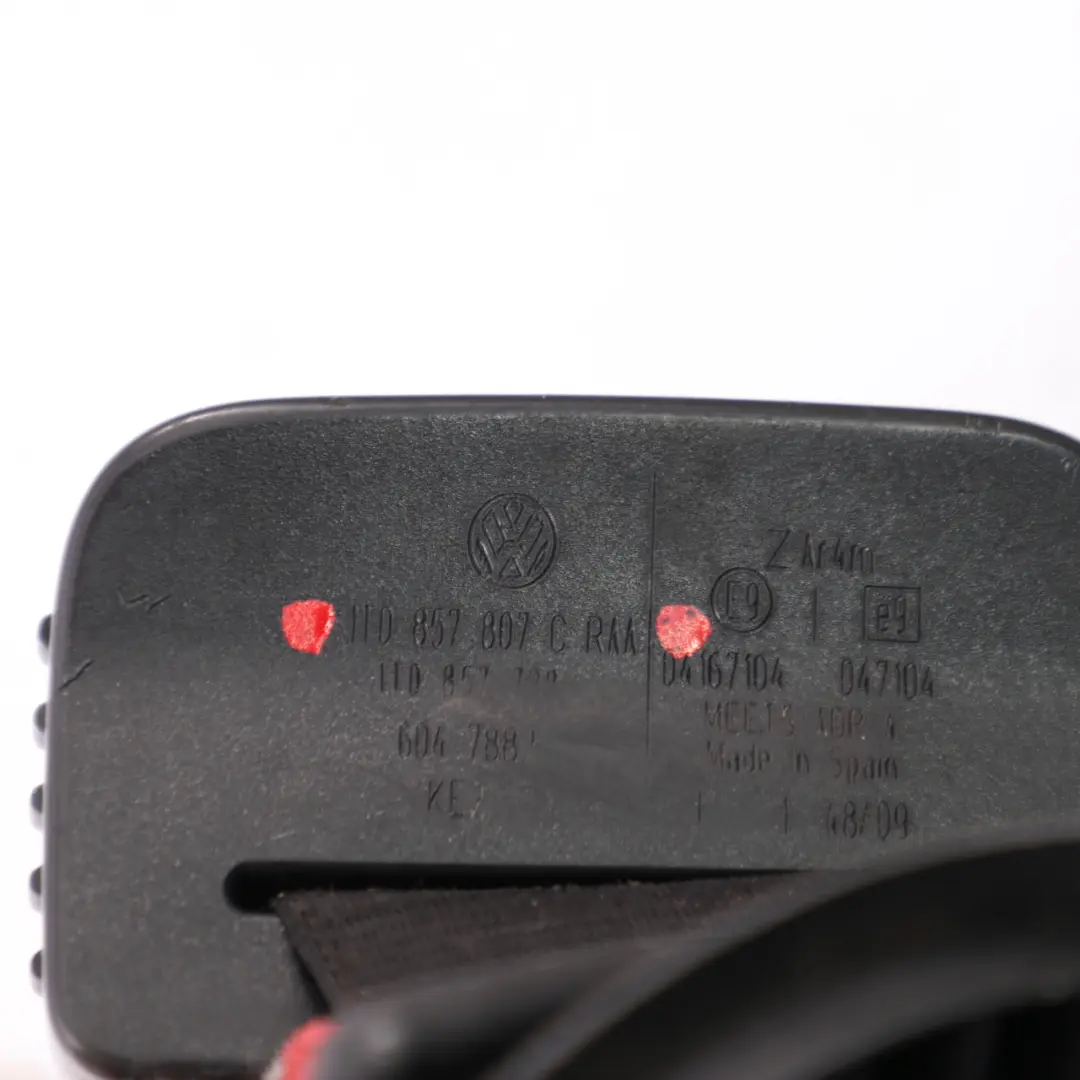 VW Volkswagen Touran Sicherheitsgurt hinten Mitte Schwarz - SKU 1T0857807CRAA - Teilenummer 1T0857807CRAA