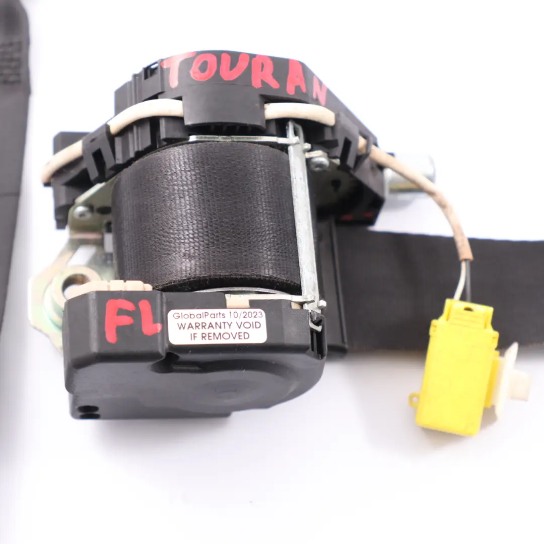 VW Volkswagen Touran Seat Belt Front Left N/S Seatbelt Black - SKU 1T2857705B - Part number 1T2857705B