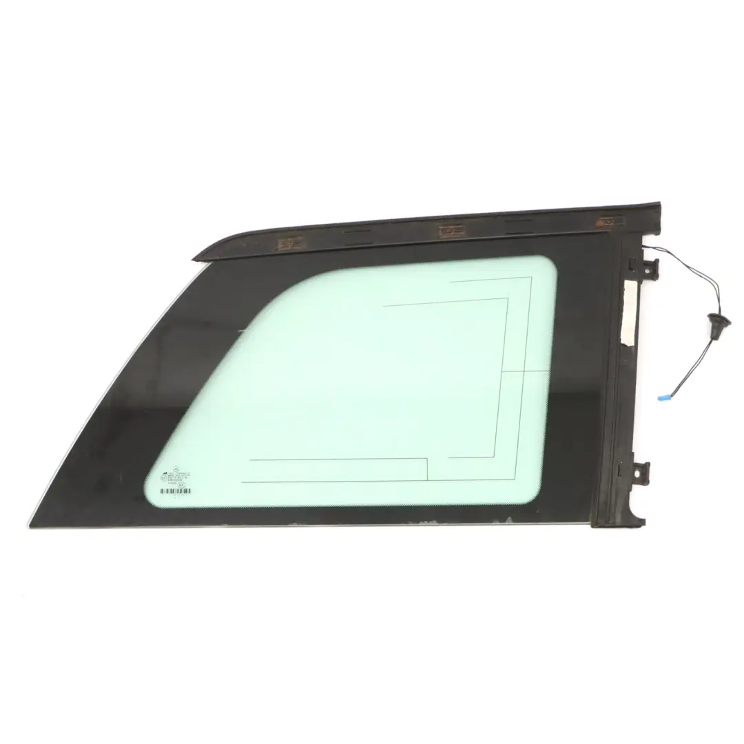 Cristal Ventana Trasera Derecha Verde Acristalamiento AS2 para Mercedes GL X164 con número de pieza A1646702850 Mercedes GL X164 Cristal Ventana Trasera Derecha Verde Acristalamiento AS2 - SKU A1646702850 - Número de pieza A1646702850