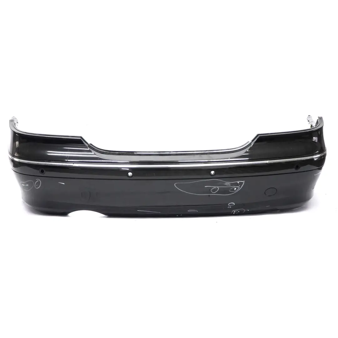 Mercedes W209 Rear Bumper Trim Panel Covering Obsidian Black Metallic - 197 - SKU A2098800040-OB1 - Part number A2098800040