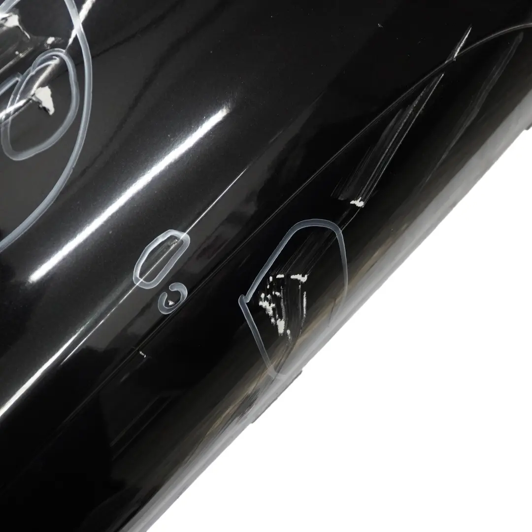 Bumper Trim Panel Covering Obsidian Black Metallic - 197 to Mercedes W209 Rear with Part number A2098800040 Mercedes W209 Rear Bumper Trim Panel Covering Obsidian Black Metallic - 197 - SKU A2098800040-OB1 - Part number A2098800040