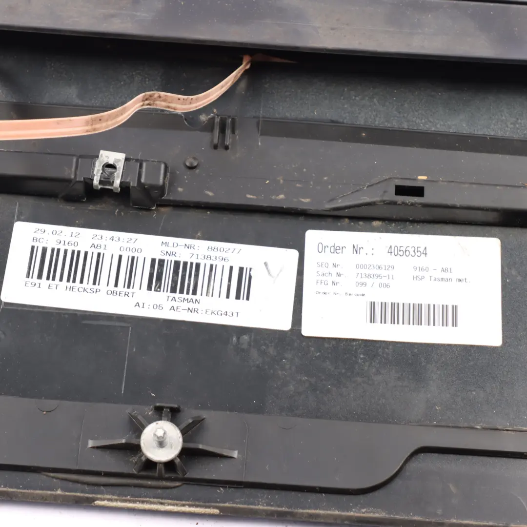 Spoiler Panel Boot Trunk Lid Tasman Green Metallic - A81 to BMW E91 Rear with Part number 0033470 BMW E91 Rear Spoiler Panel Boot Trunk Lid Tasman Green Metallic - A81 - SKU 0033470-TAS2 - Part number 0033470