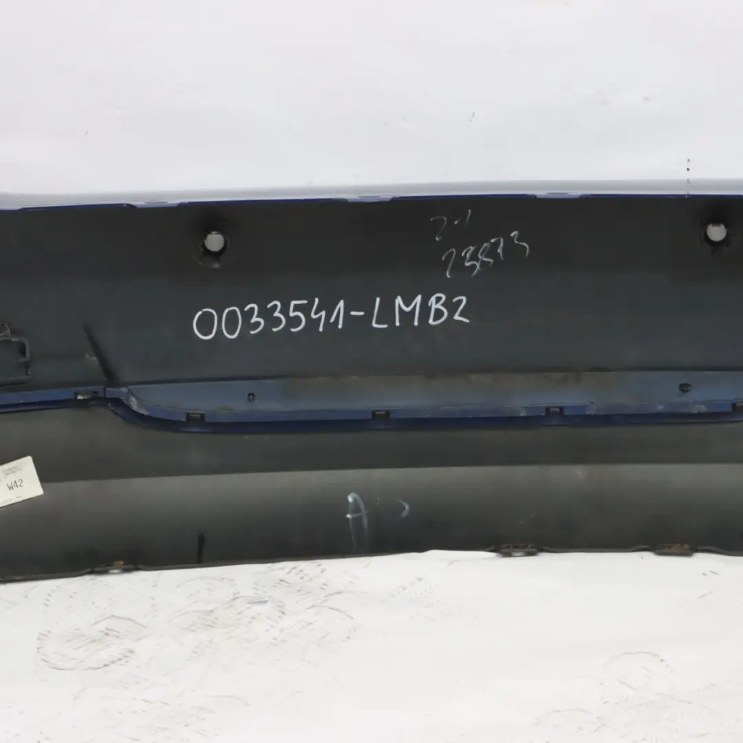 Bumper M Sport PDC Le Mans Blau Blue Metallic - 381 to BMW E90 Rear with Part number 0033541 BMW E90 Rear Bumper M Sport PDC Le Mans Blau Blue Metallic - 381 - SKU 0033541-LMB2 - Part number 0033541