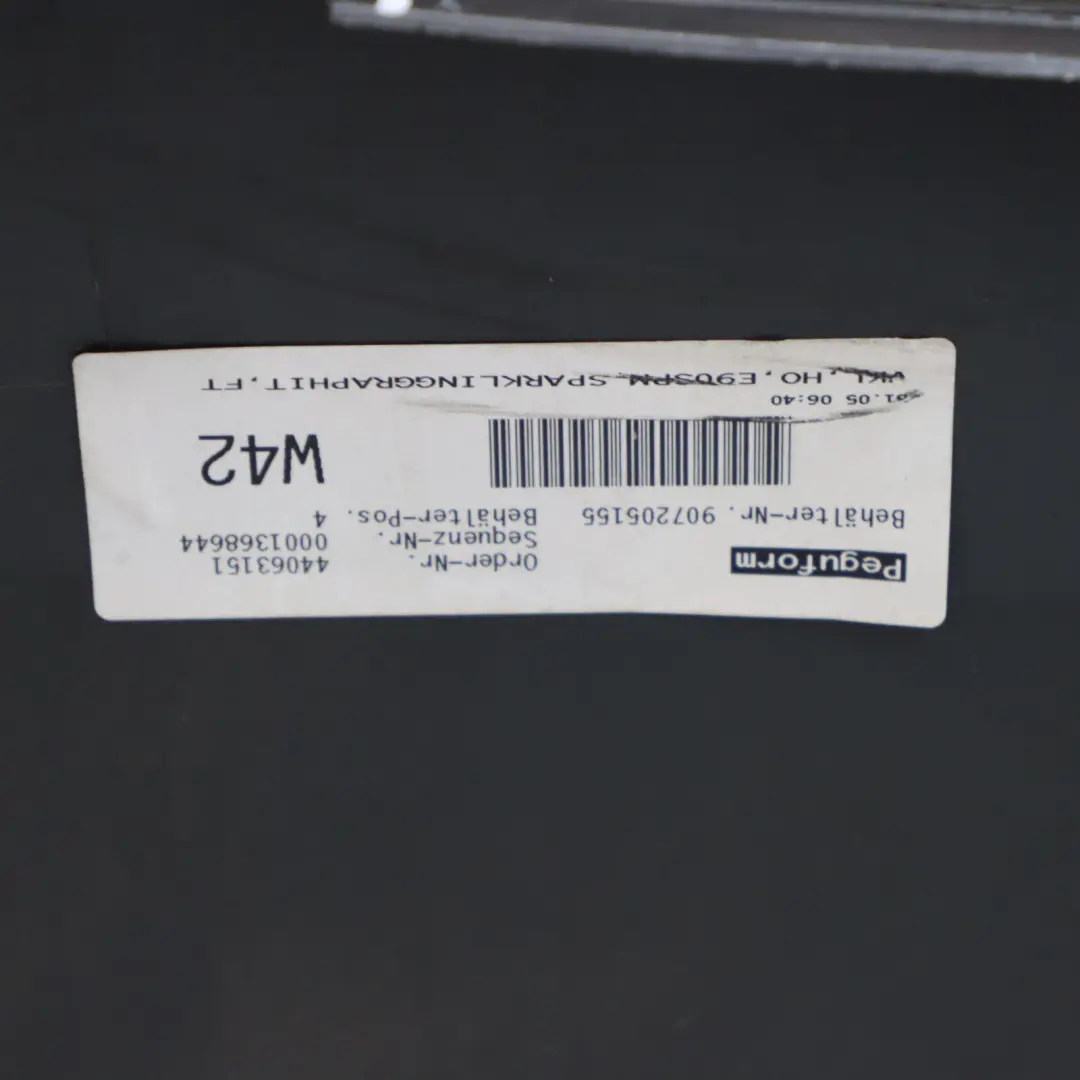 Bumper PDC Sparkling Graphite Metallic - A22 to BMW E90 M Sport Rear with Part number 0033541 BMW E90 M Sport Rear Bumper PDC Sparkling Graphite Metallic - A22 - SKU 0033541-SG2 - Part number 0033541