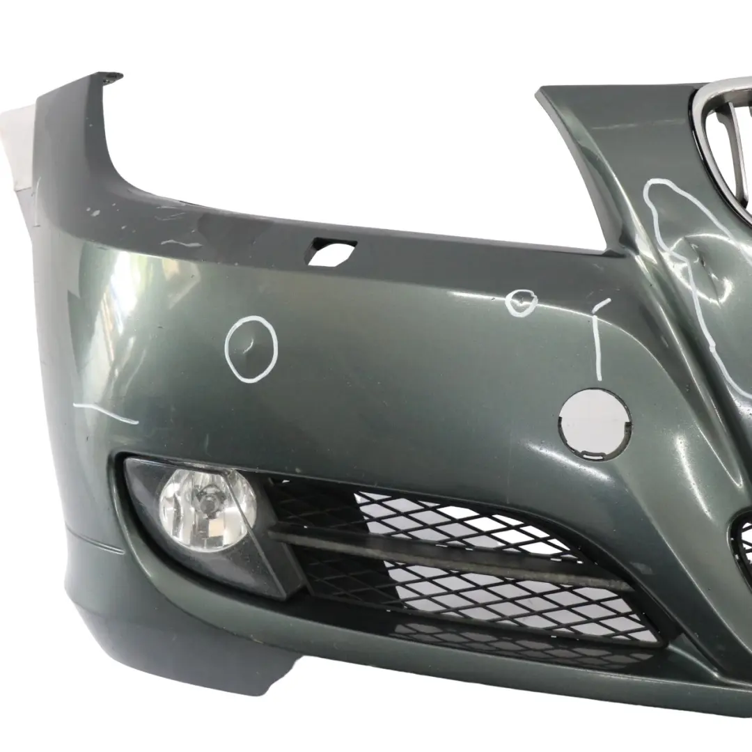 BMW E90 LCI Front Bumper Trim Panel Complete Tasman Green Metallic - A81 - SKU 0036839-TAS - Part number 0036839