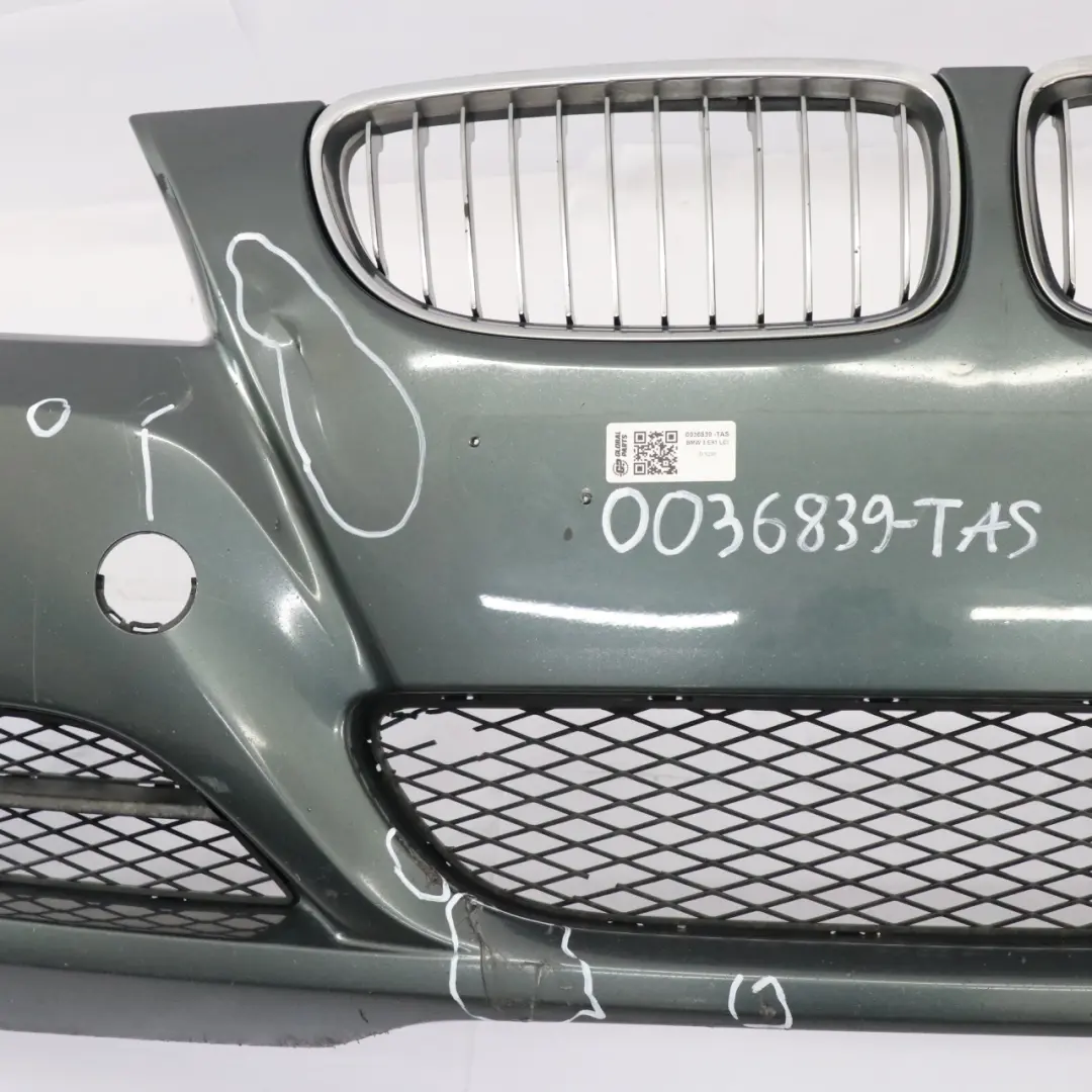 BMW E90 LCI Front Bumper Trim Panel Complete Tasman Green Metallic - A81 - SKU 0036839-TAS - Part number 0036839