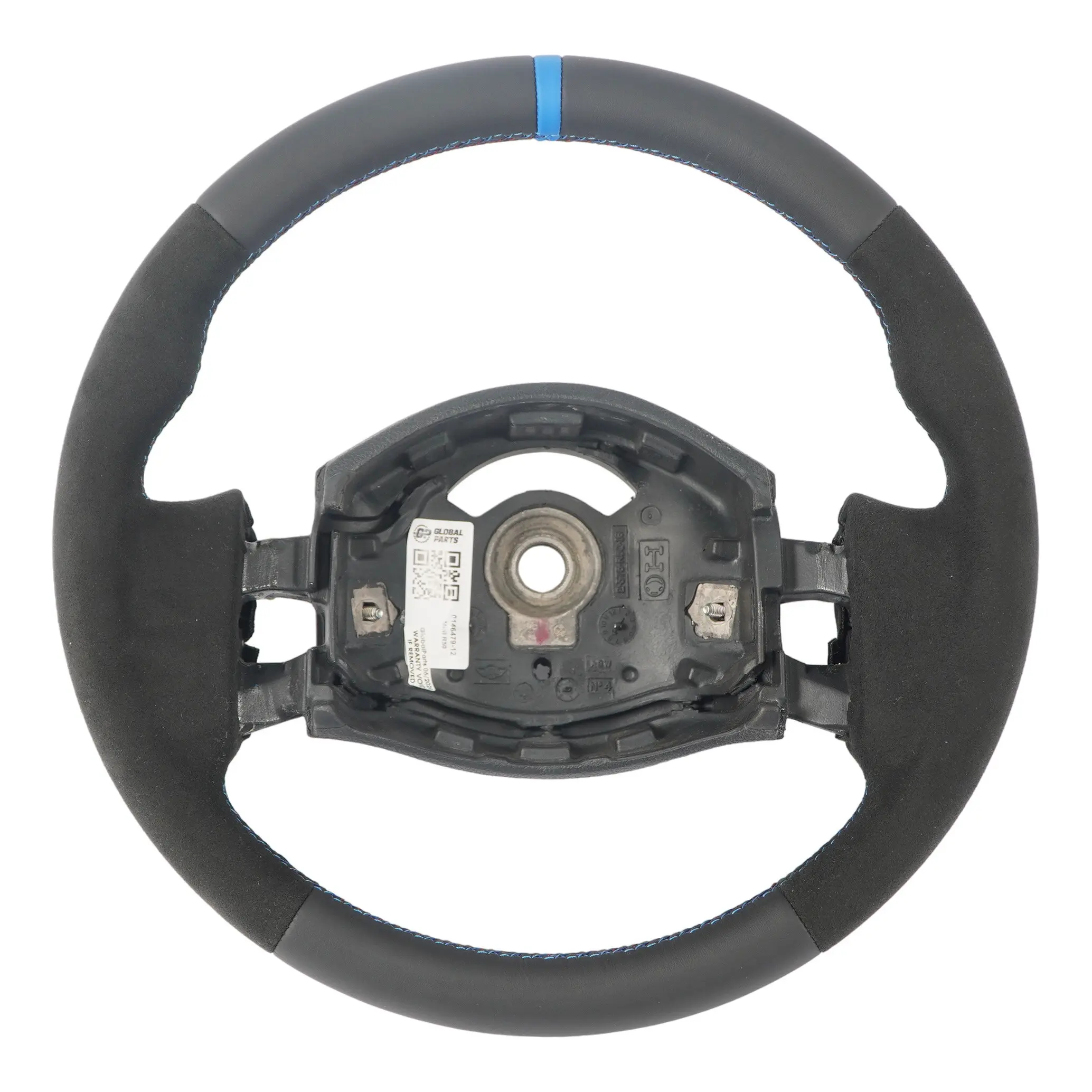 Mini Cooper R50 R52 NEU Schwarz Leder / Alcantara Lenkrad 2 Speichen Trim