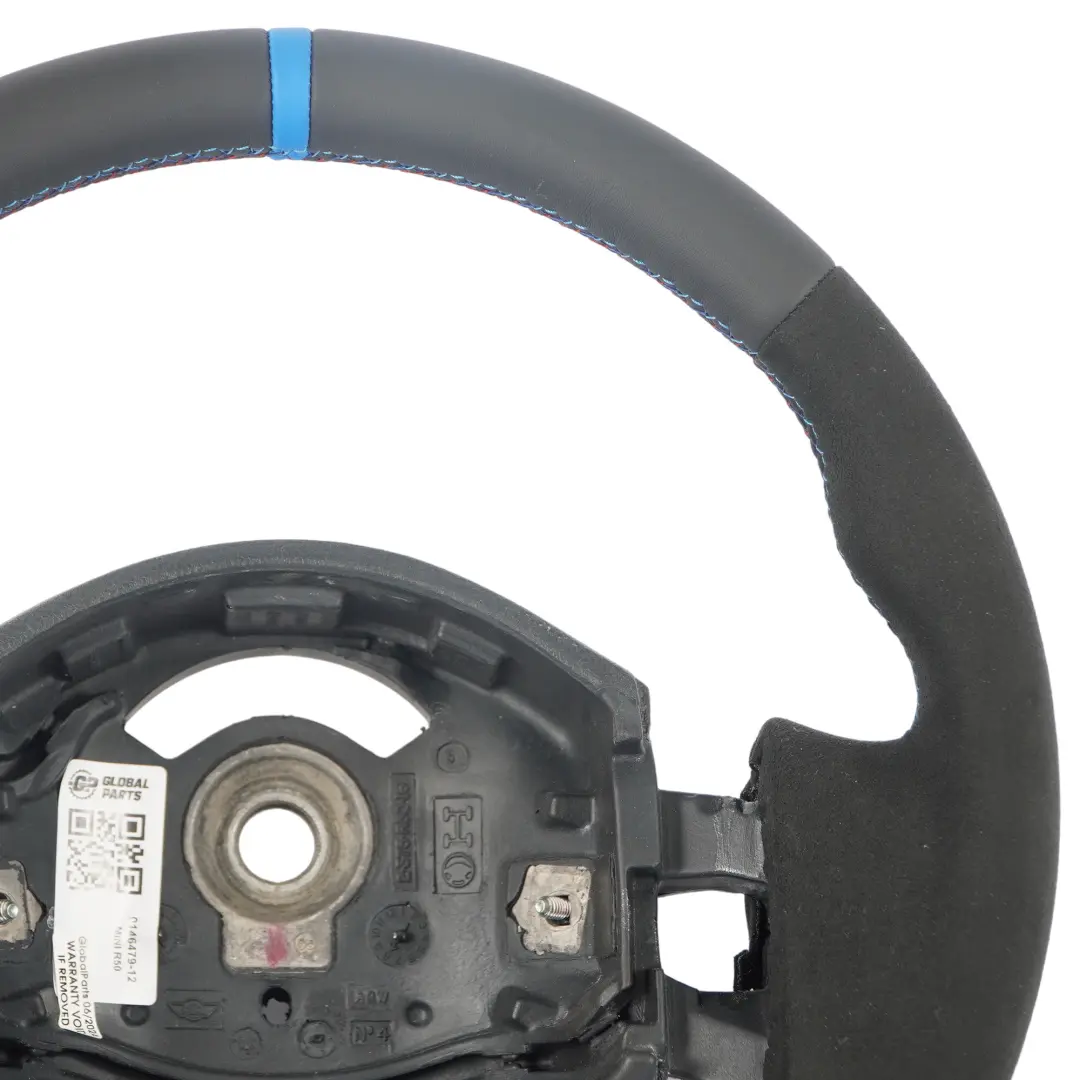 Mini Cooper R50 R52 NEW Black Leather / Alcantara Steering Wheel 2 Spoke Trim - SKU 0146479-12 - Part number 0146479
