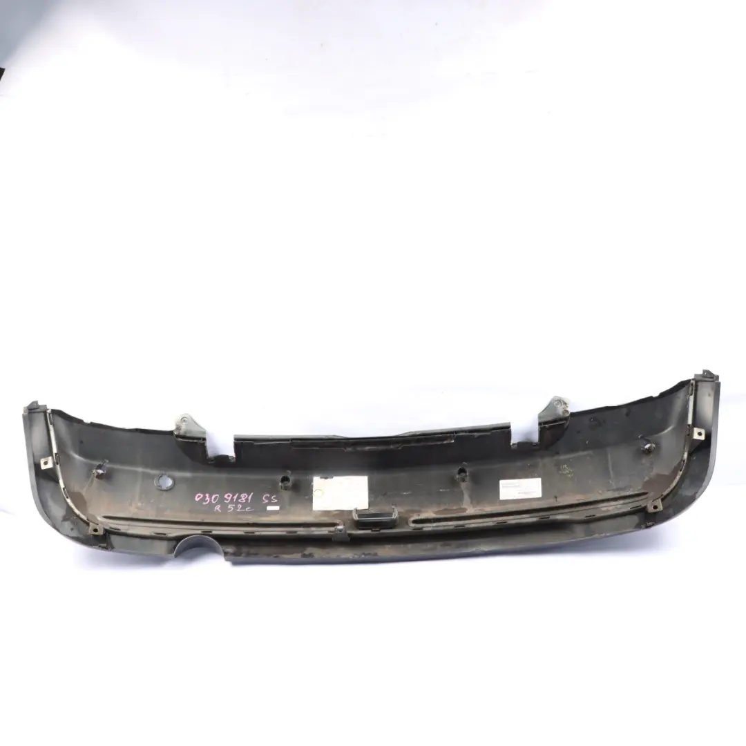 Bumper Rear Panel PDC Cabrio Convertible Sparkling Silver - A60 to Mini R52 with Part number 0309181 Mini R52 Bumper Rear Panel PDC Cabrio Convertible Sparkling Silver - A60 - SKU 0309181-SS - Part number 0309181