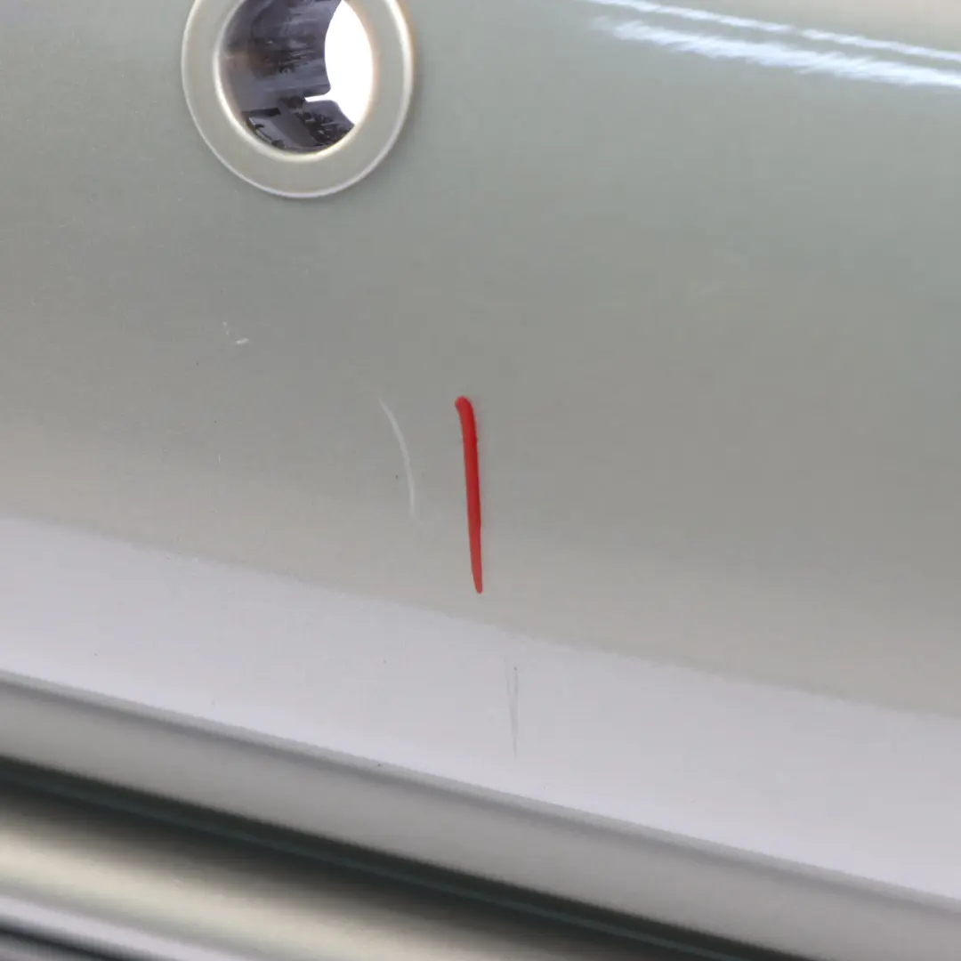 Bumper Rear Panel PDC Cabrio Convertible Sparkling Silver - A60 to Mini R52 with Part number 0309181 Mini R52 Bumper Rear Panel PDC Cabrio Convertible Sparkling Silver - A60 - SKU 0309181-SS - Part number 0309181