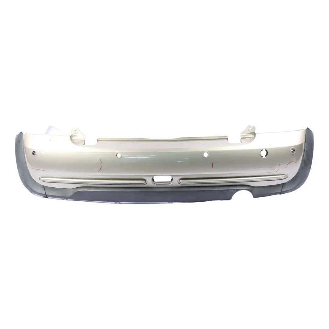 Bumper Rear Panel PDC Cabrio Convertible Sparkling Silver - A60 to Mini R52 with Part number 0309181 Mini R52 Bumper Rear Panel PDC Cabrio Convertible Sparkling Silver - A60 - SKU 0309181-SS - Part number 0309181