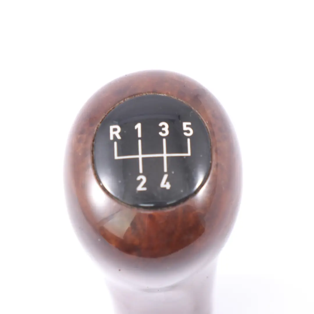 BMW E46 Leather 5 Speed Ring Gear Shift Knob Lever Wood Ahorn - SKU 1434716 - Part number 1434716
