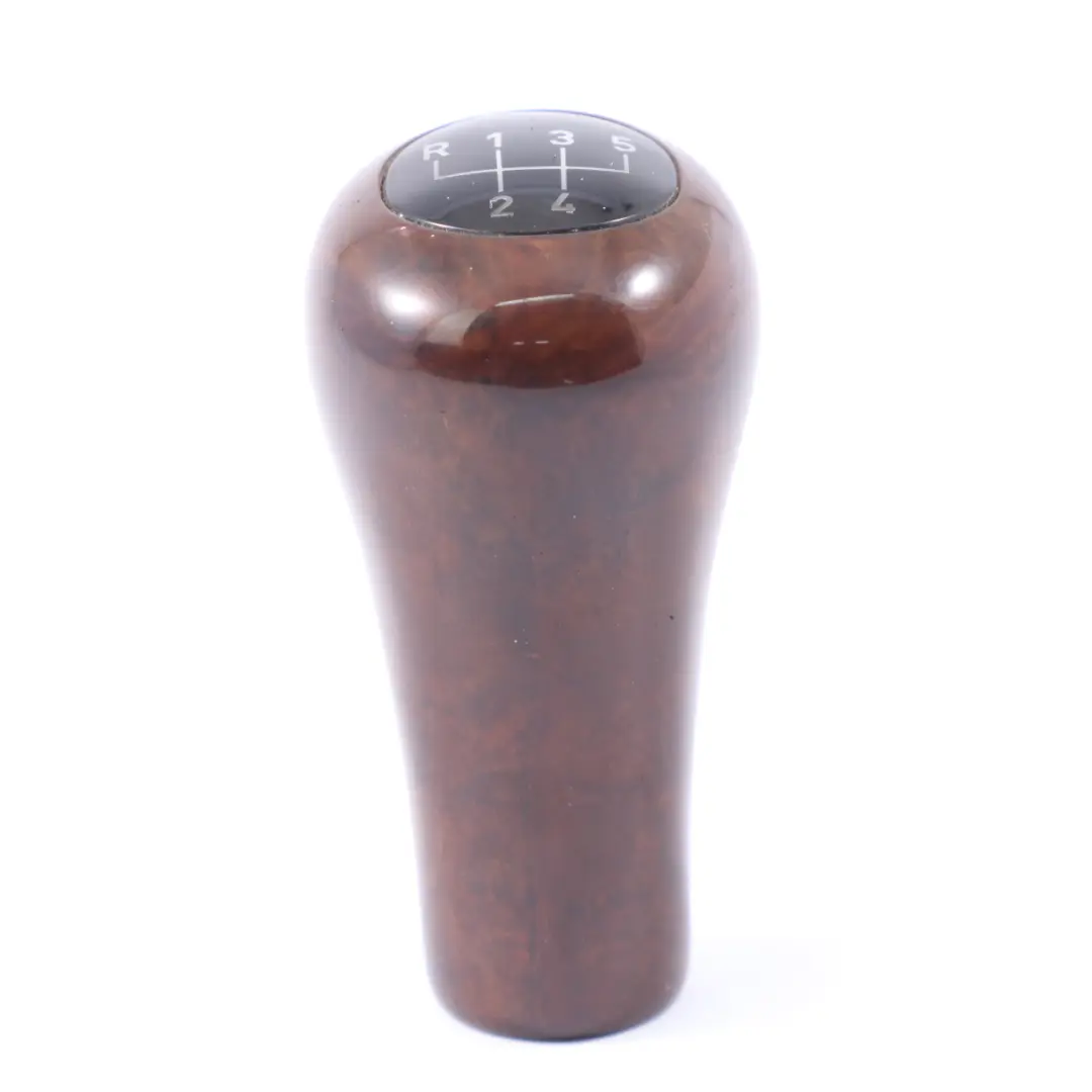 BMW E46 Leather 5 Speed Ring Gear Shift Knob Lever Wood Ahorn - SKU 1434716 - Part number 1434716